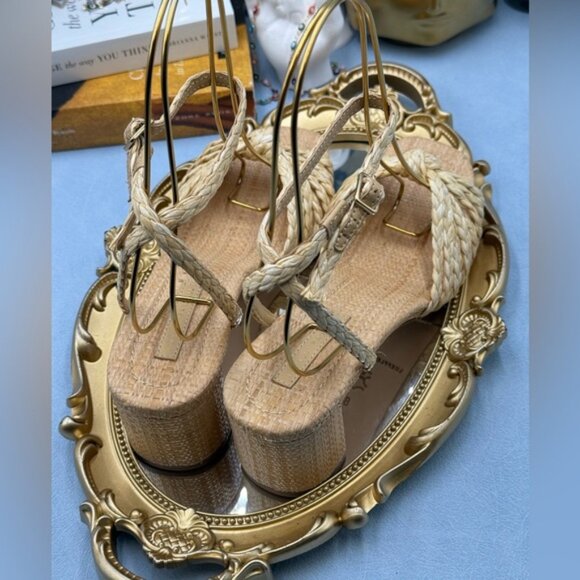 🆕 LOEFFLER RANDALL 🧿 NWOT Riya Braided Mignon Knot Mid-Heel Sandal, Sz 8 - Picture 11 of 16